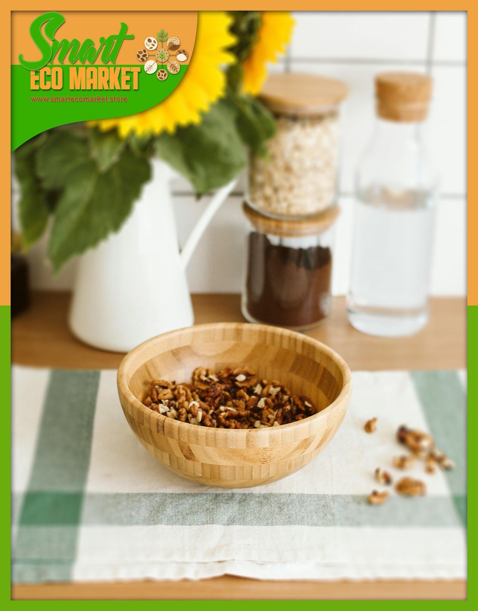 Recipiente con Nueces Mariposa Blanca Extra-Light. Recipiente con Nueces Mariposa Blanca Extra-Light.