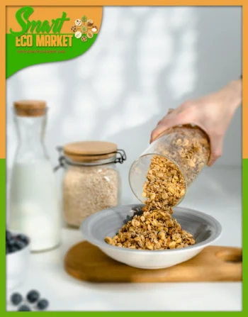 Desayuno con Granola sin Pasas de Uva.