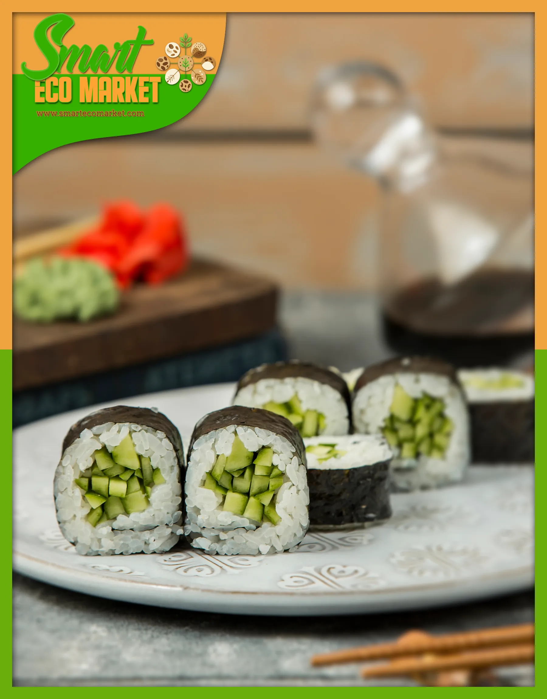 Imagen de un Kappa Maki de Ahuacate. Imagen de un Kappa Maki de Ahuacate.